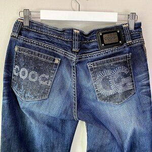 COOGI Rhinestone Embellished Jeans 7/8